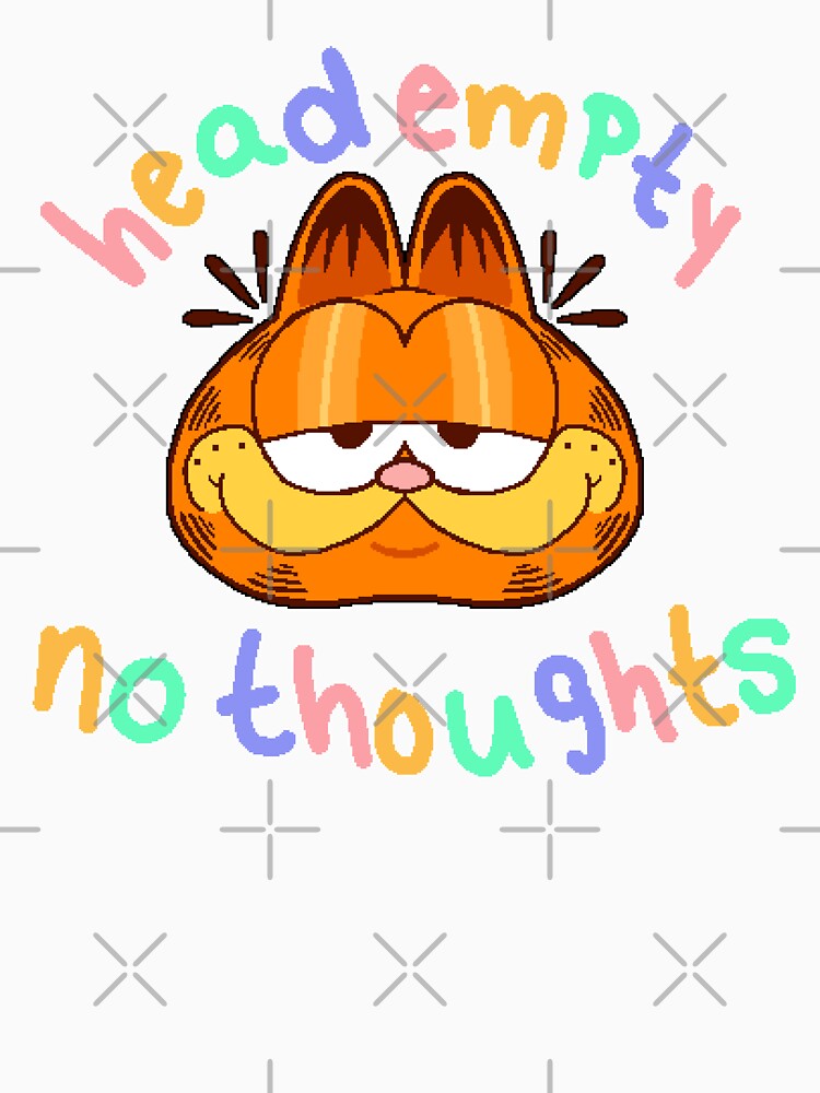 head empty no thoughts garfield by peachberrymilk
