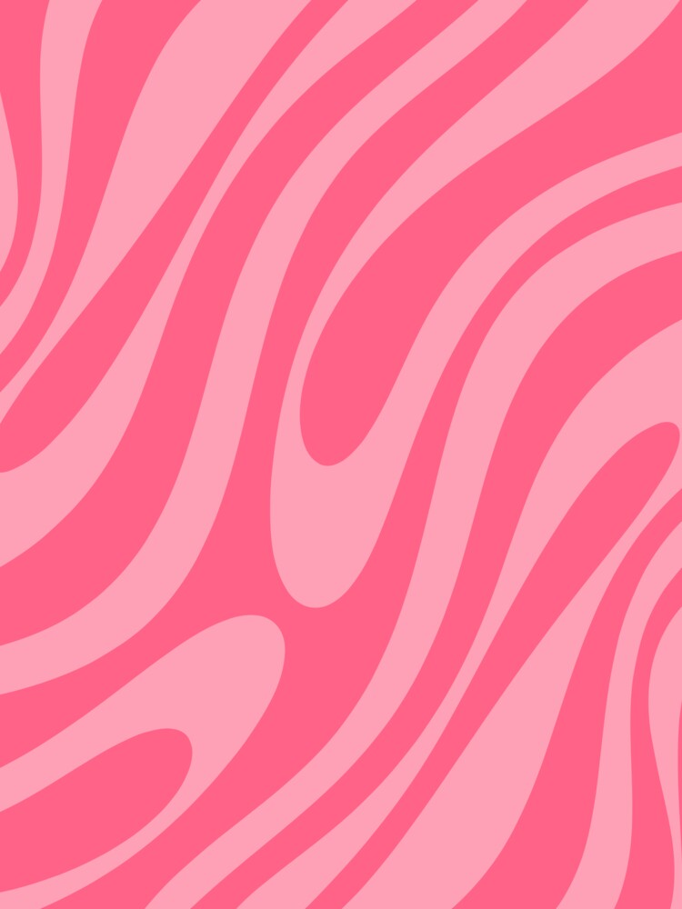 Wavy Loops Retro Modern Abstract Pattern in Candy Pink Two Tone by kierkegaard