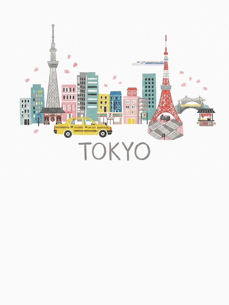 Japan Tokyo, minimalist by alex889art