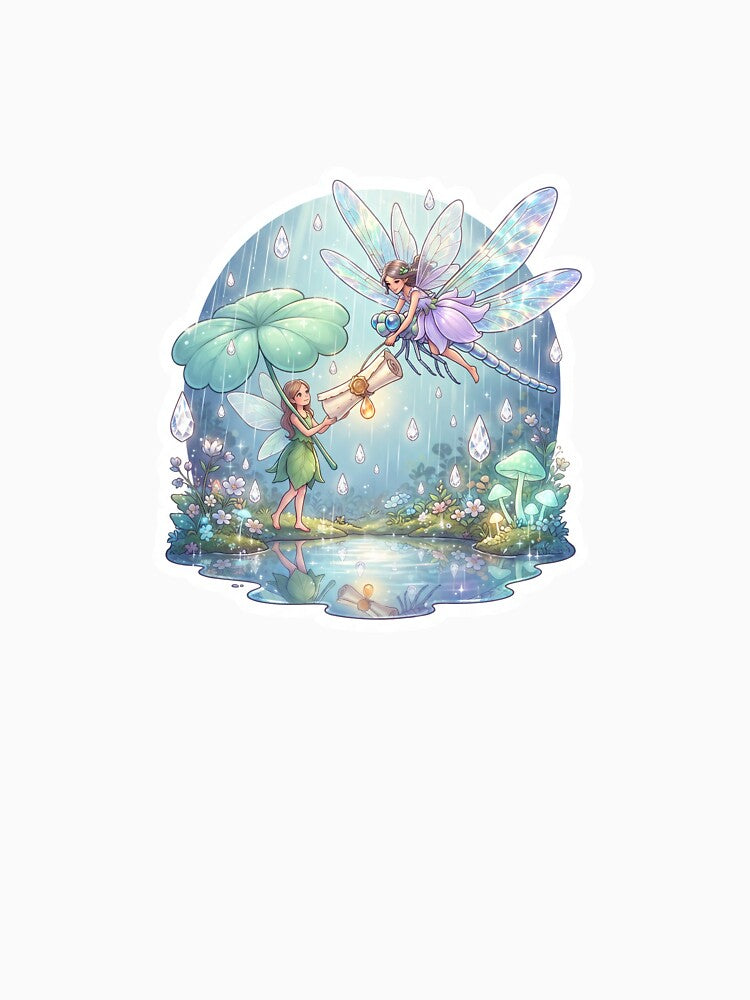 Fairy Beside Mushroom Pond by InkPixell
