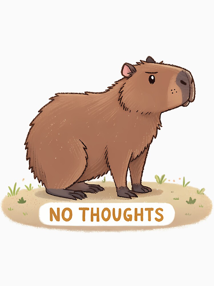 No Thoughts Head Empty Capybara by rnjqgiqk33