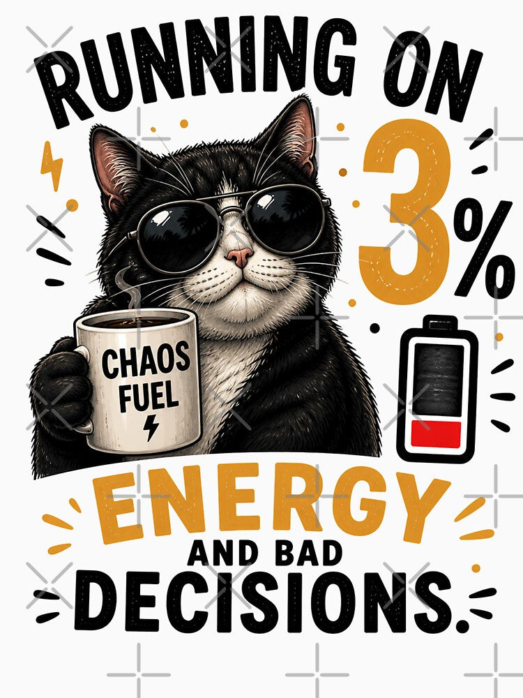 Running on 3% Energy and Bad Decisions Black Cat by yasmh
