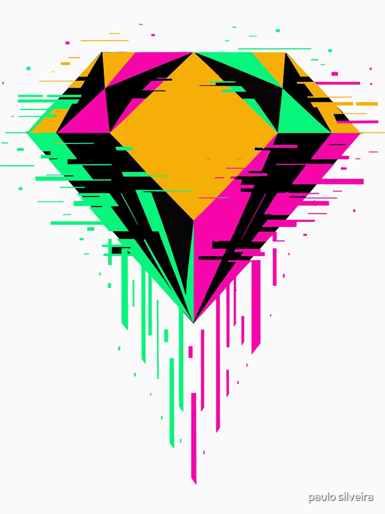 Geometric Diamond Chaos Abstract Digital Art by paulo silveira