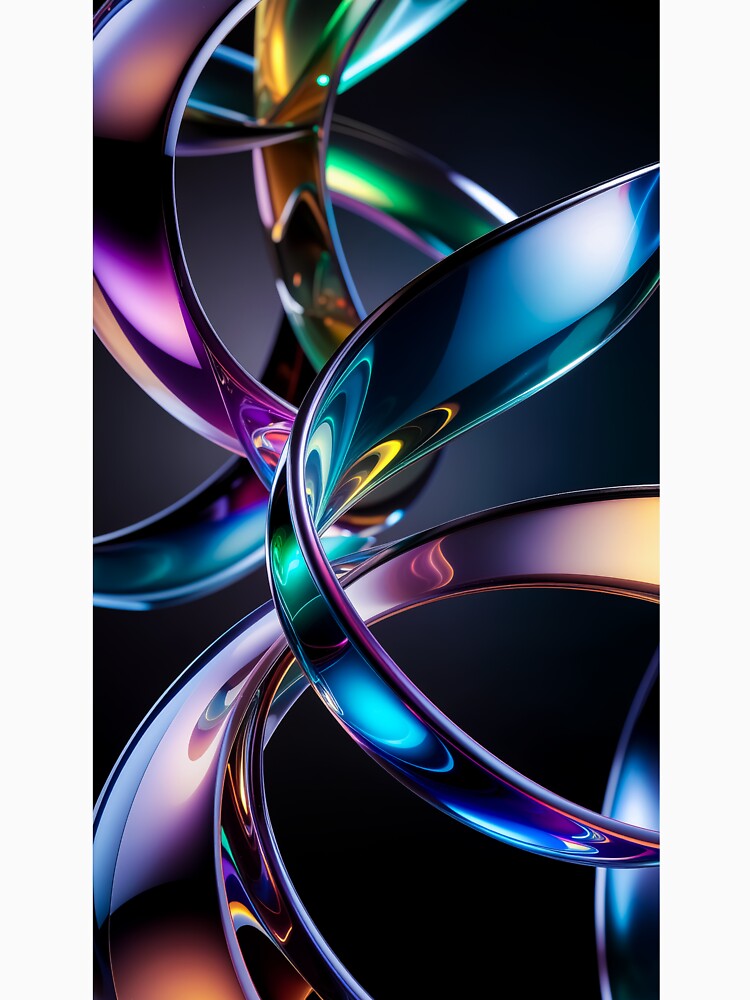 Metallic Curves – Dark Modern Abstract by NizuCaCi