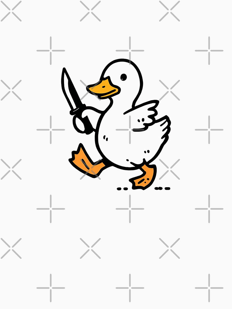 Chaotic Duck with a Knife – Cute But Dangerous by Alphakenon
