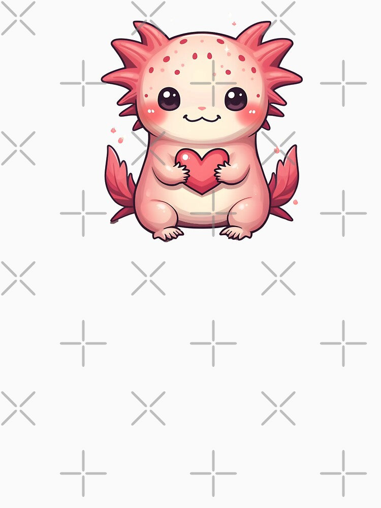 Kawaii Axolotl Love by VibeTCreations