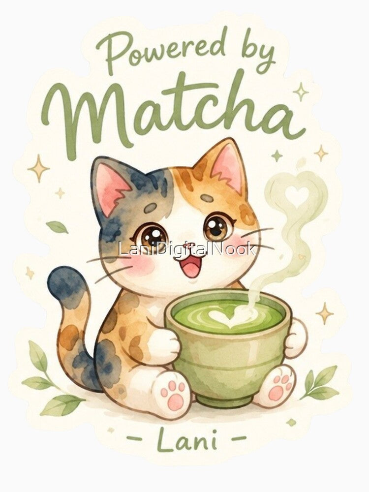 Lani Powered by Matcha Sticker ｜Powered by Aloha Collection by LaniDigitalNook