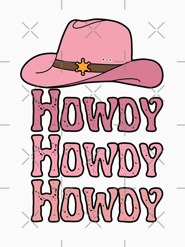 Vintage White Howdy Rodeo Western Country Southern Cowgirl by Buzzbazaar