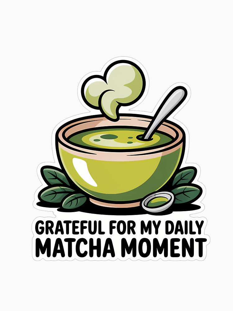 Cute Matcha Bowl with Tea Leaves by NiftyWrx