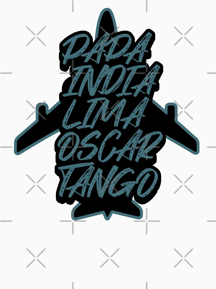 PILOT papa india lima oscar tango - icao phonetic alphabet by AviationArtists