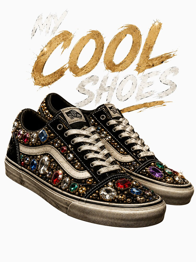 My Cool Shoes – Glam Streetwear Fashion Sneaker Quote Design by MargaretaArt