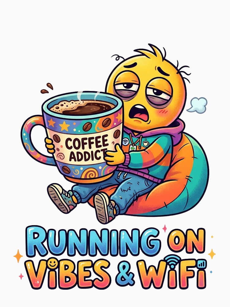 Running on Vibes & WiFi by StickVerse by Owais