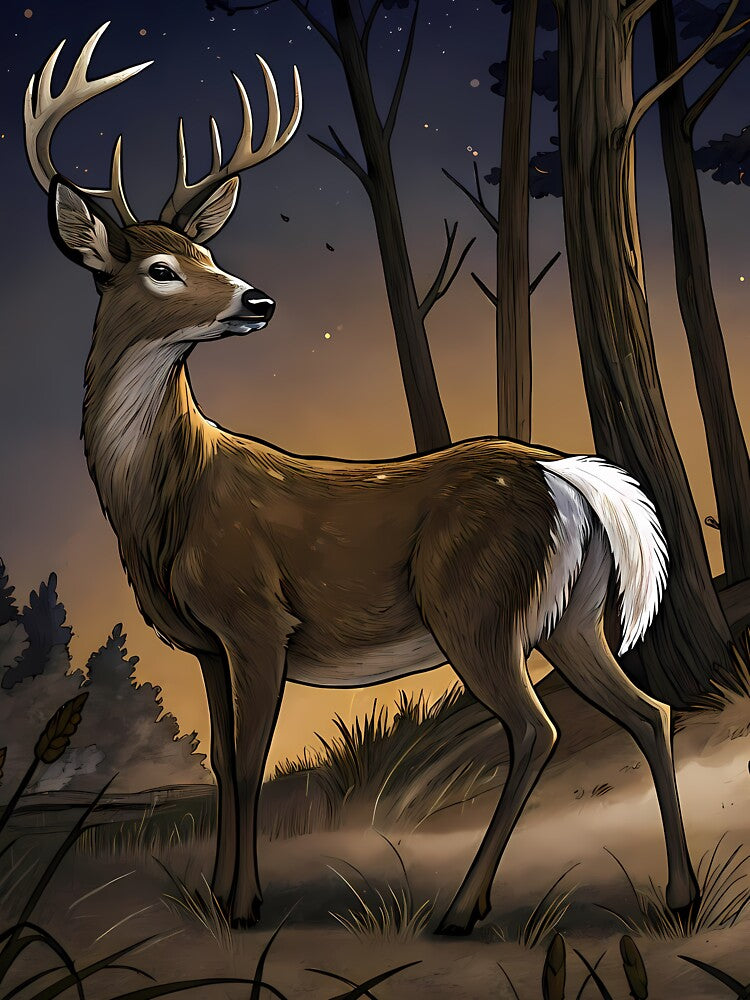 Good Night Wildlife Illustrations Animal Art Nature Creature by ART ATTACK ZONE