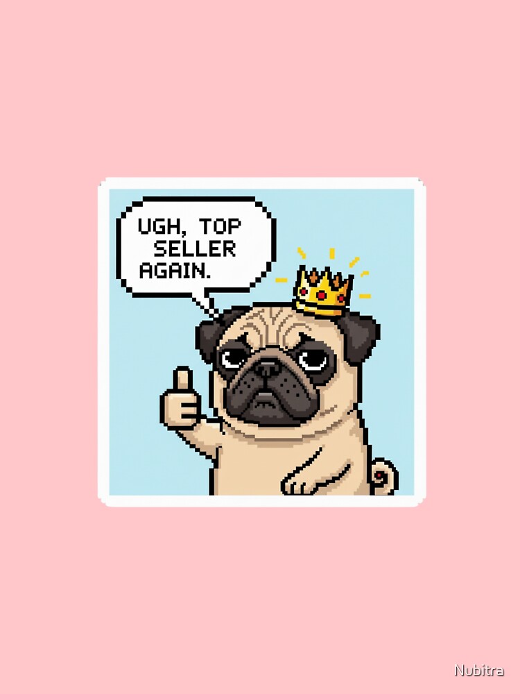 Dog Top Seller again Pixel Sticker by Nubitra