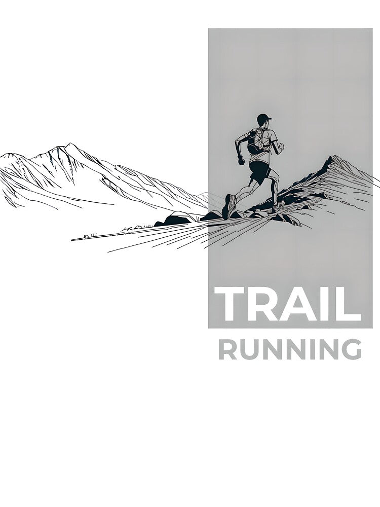 Trail running draw minimalist runner mountains by OutdoorMemories