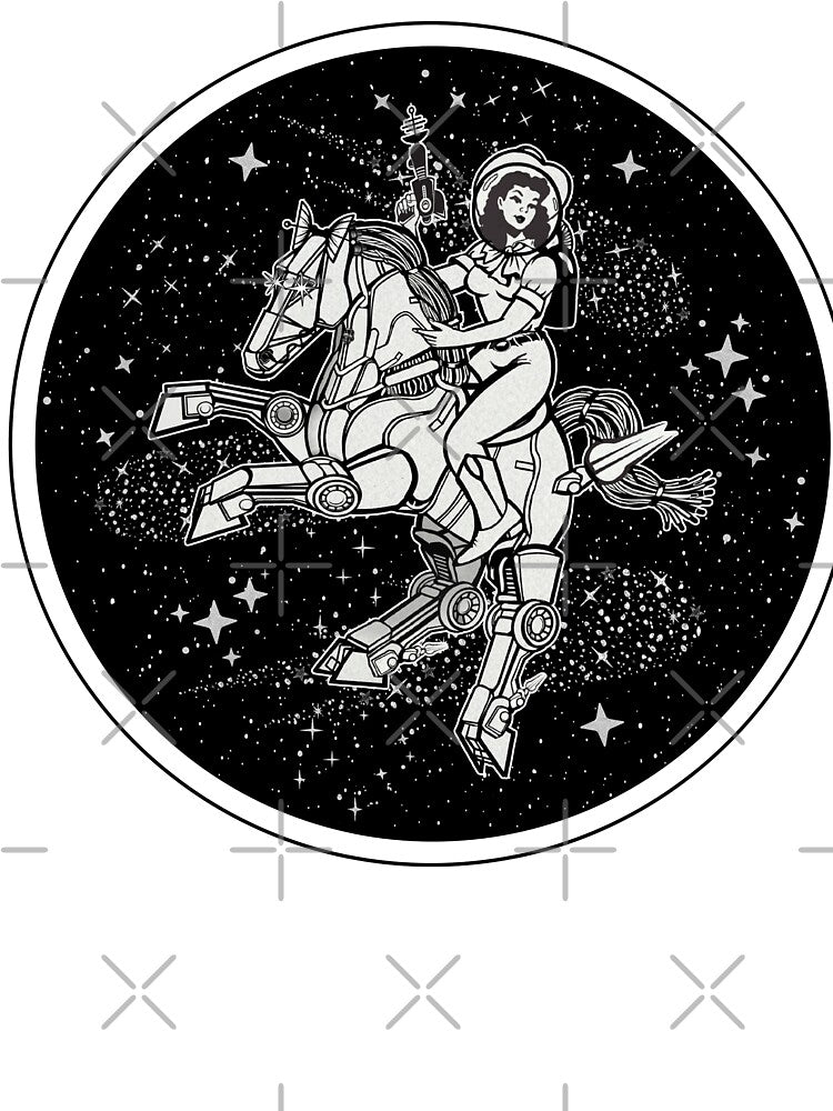 Space Cowgirl (BW) by SparklefilthStudios