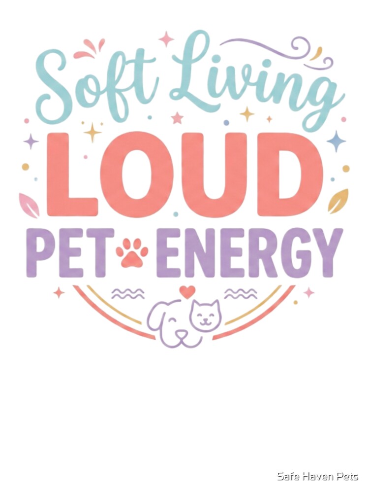 Soft Living Loud Pet Energy Aesthetic Pet Lover Design by Safe Haven Pets