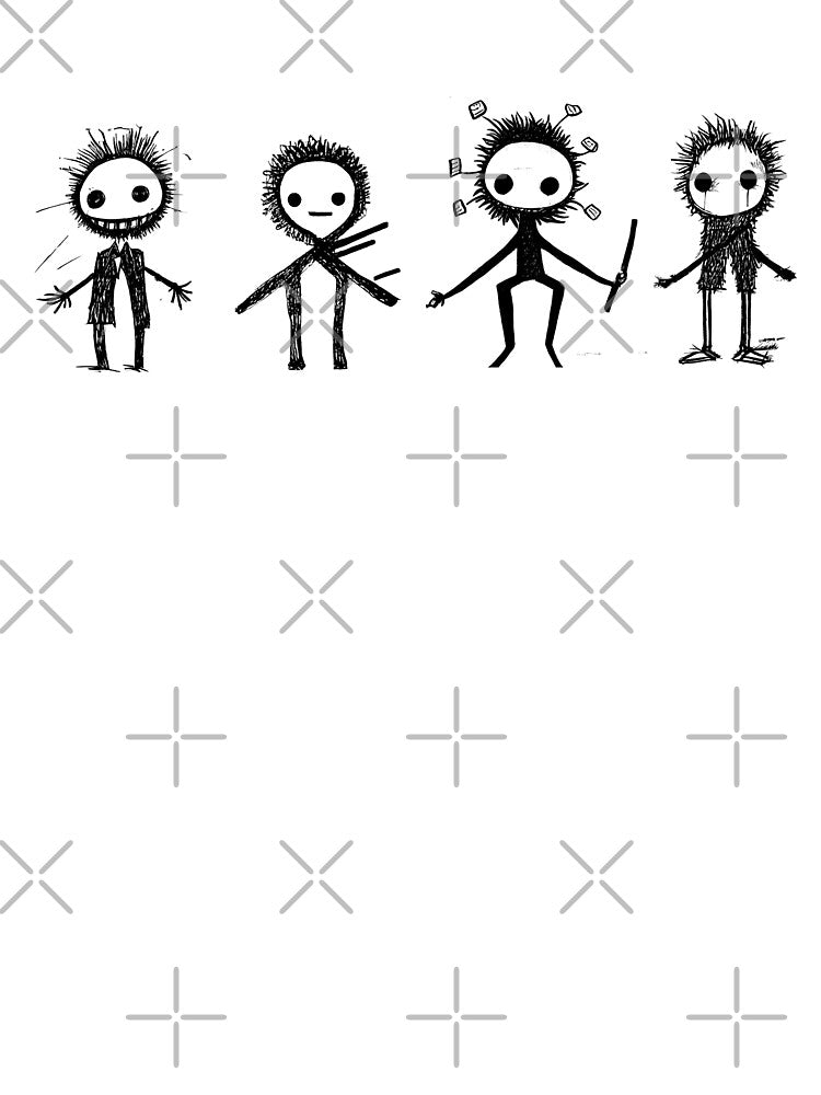 Cute and Deadly Minimalist Stick People by RudeKittenDesigns by rudekitten
