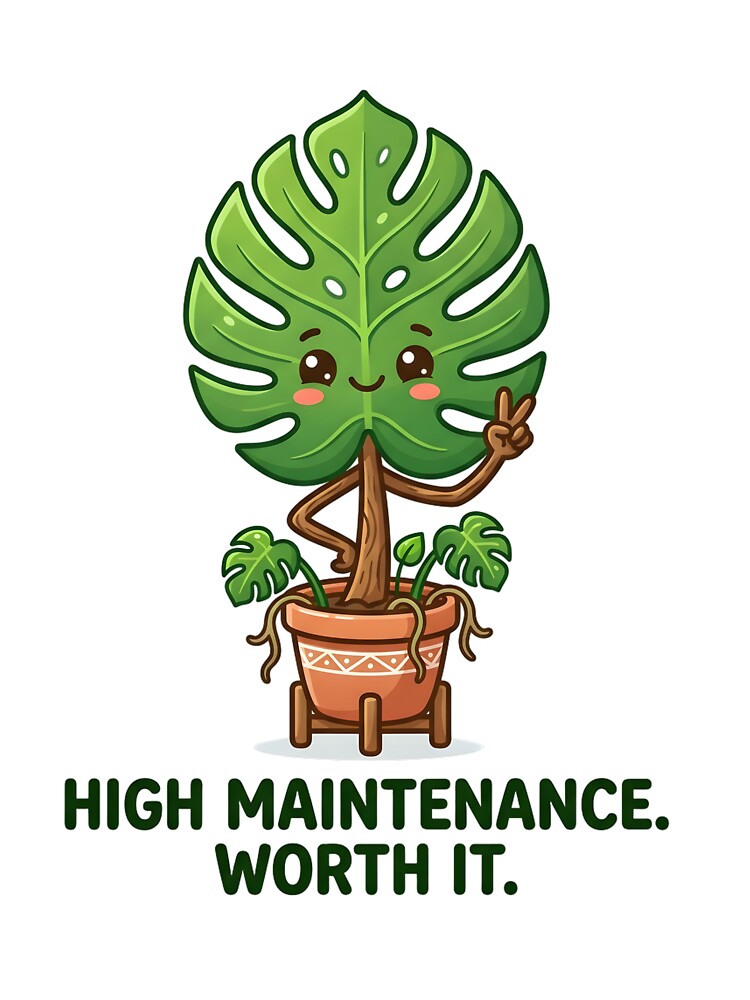 High Maintenance Worth It | Funny Monstera Plant Lover Design by PLANT LOVER'S PARADISE