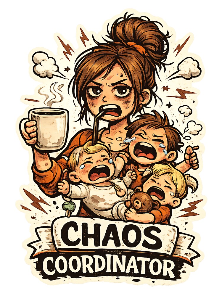 Chaos Coordinator Funny Tired Mom Coffee – Mothers Day Gift For Mom by SaNaCreation13