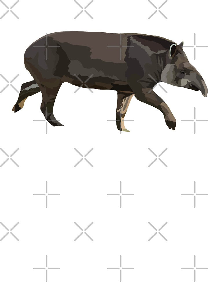 S is for South American Tapir,South American Tapir Artwork – Unique Mammal Illustration and Tropical Wildlife Design by PrettylittlepastelUk