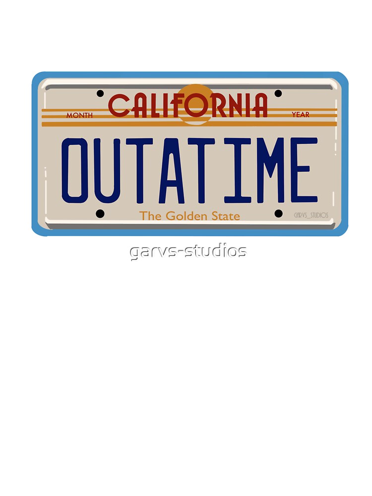 OUTATIME Back to the Future licence plate by garvs-studios