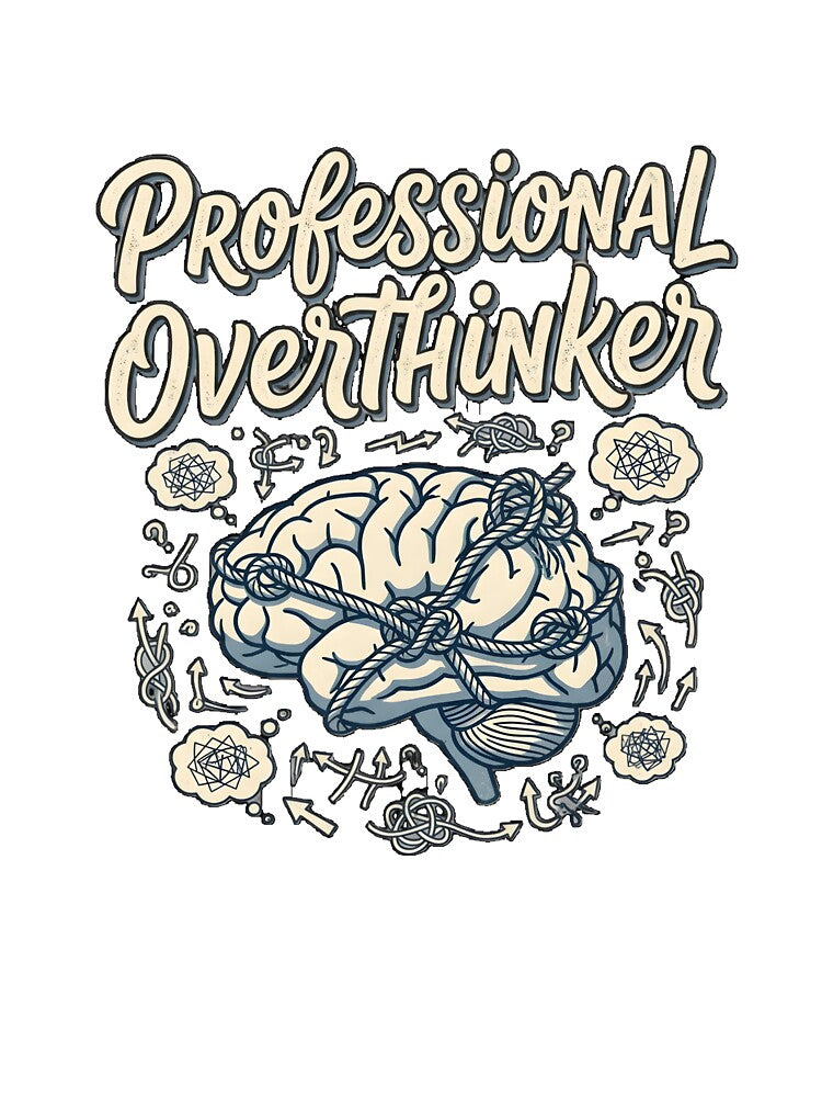 Professional Overthinker Funny Anxiety T-Shirt by softmind studio