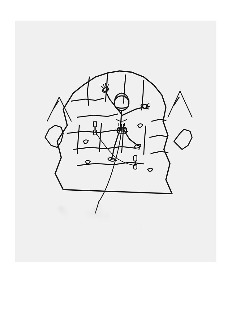 Send It – Rock Climber Line Art by Areteclimbdesing