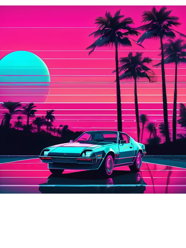 Synthwave Sunset Drive | Retro 80s Vaporwave Sports Car Sunset by LeguiStore