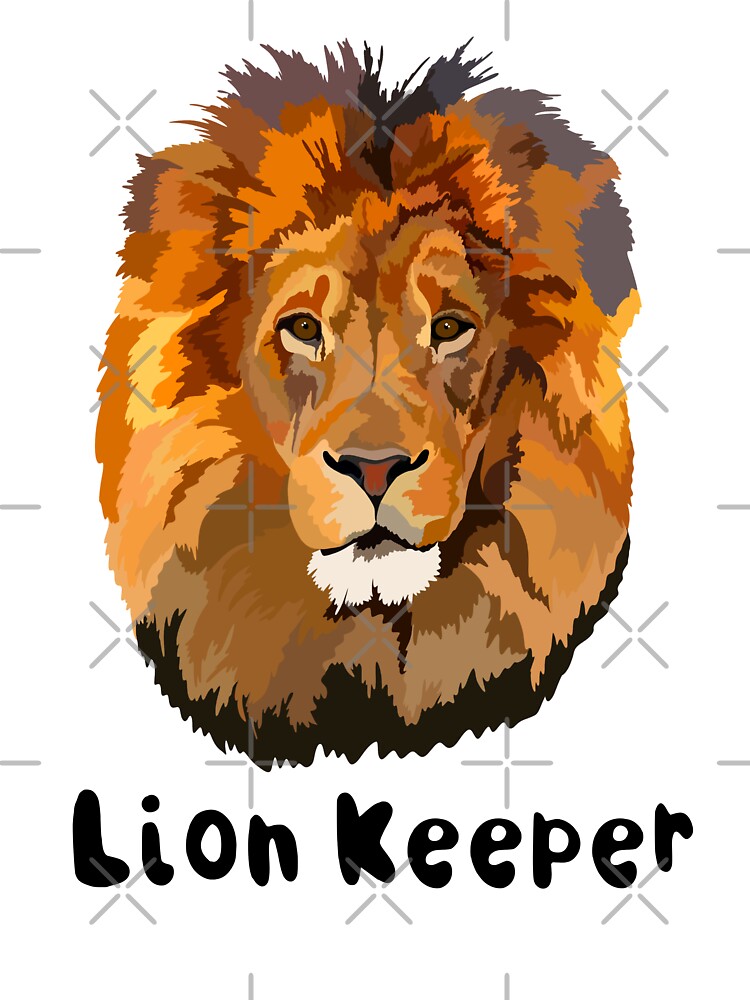 L is for Lion Keeper,Lion Keeper Design – Dedicated Big Cat Care and Wildlife Keeper Artwork by PrettylittlepastelUk