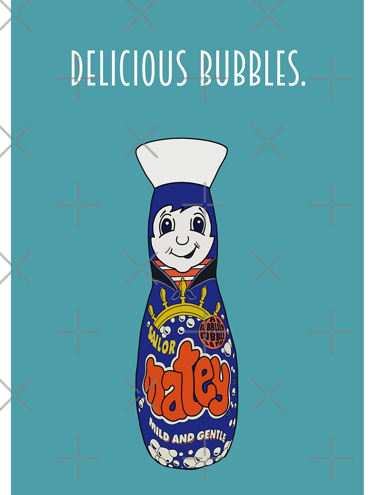 Mr. Matey 'Delicious Bubbles' – Minimalist Bold Digital Art by TillyFlopButterCup