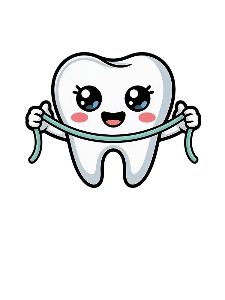 Floss Boss – Cute Kawaii Tooth Hygienist Design by Skillform Studio
