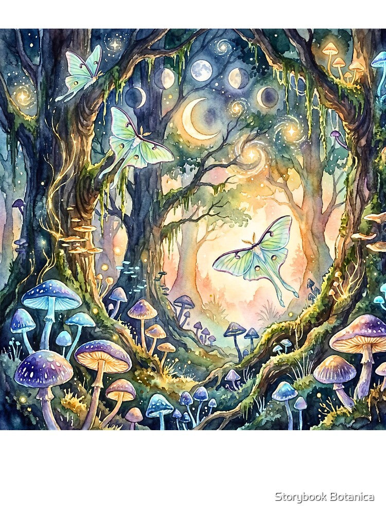 Celestial Fairy Mushroom Forest Dreams by Storybook Botanica