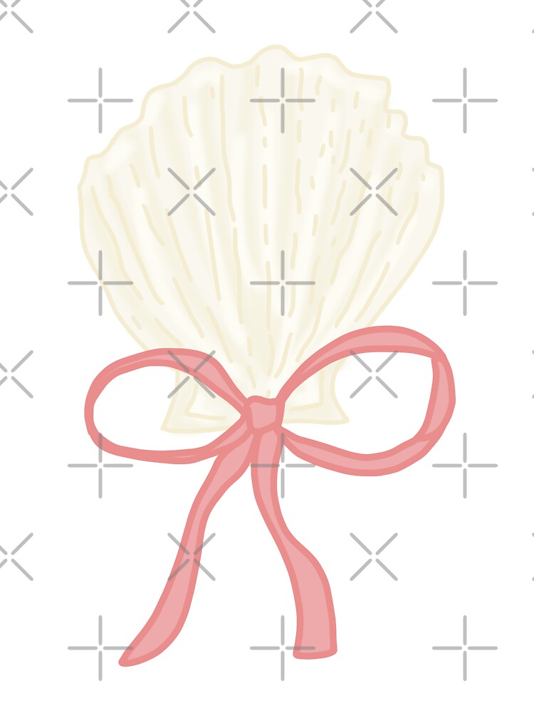 Seashell with Pink Bow by coastal collective