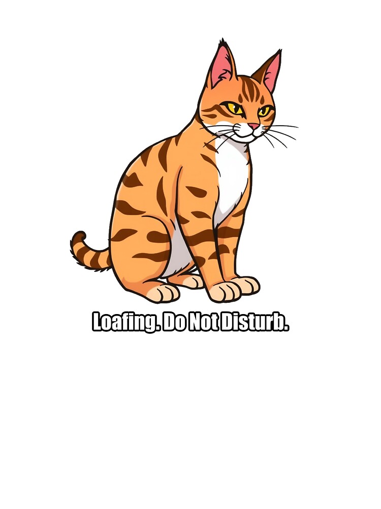 Tabby Cat - Loafing Do Not Disturb - Funny Cat Gift by pawdrops