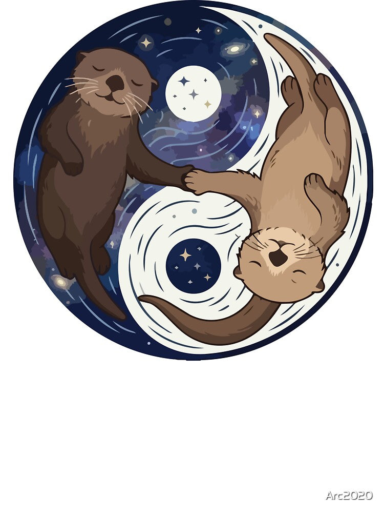 Celestial Sea Otters Starry Night Yin Yang Water by Arc2020