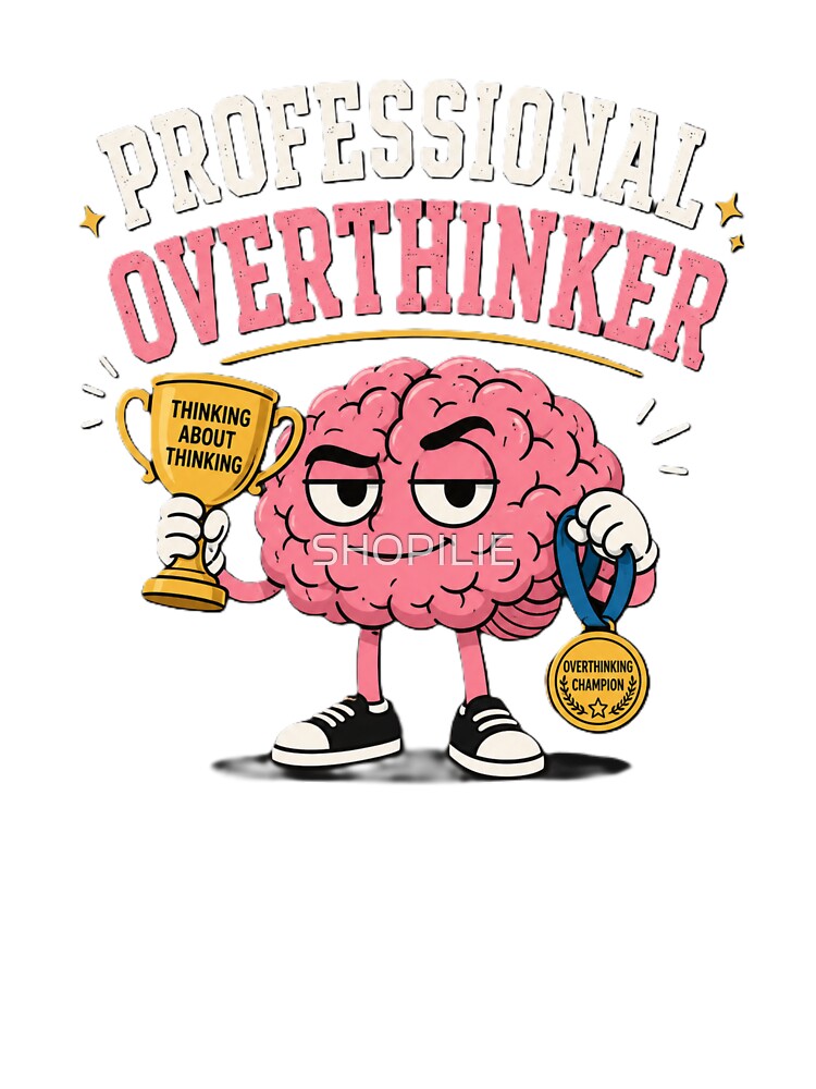 Professional Overthinker Funny Brain Design by SHOPILIE