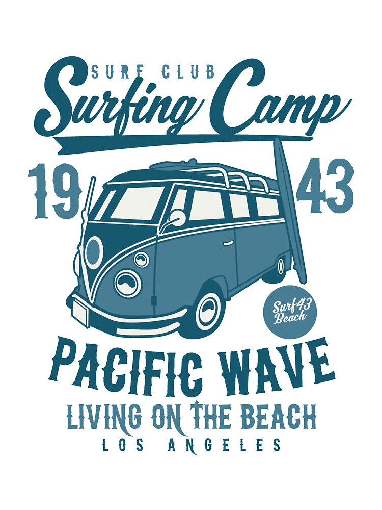 Surfing camp, living on the beach - Awesome surfer Gift by Teenation9