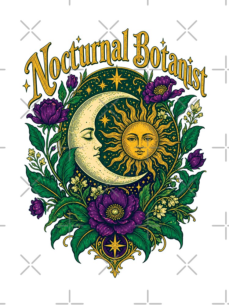 Nocturnal Botanist Celestial Shirt by KAYJAY DESIGNS