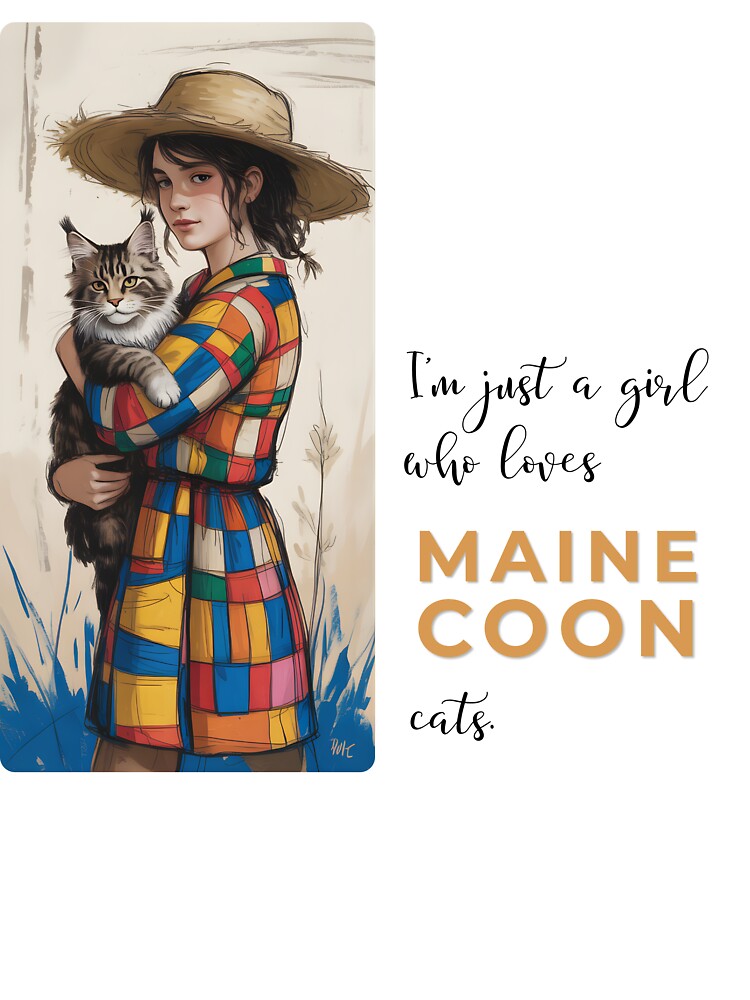 I'm Just a Girl Who Loves Maine Coon Cats – Cute Cat Lover Design by ArcticFoxStudio