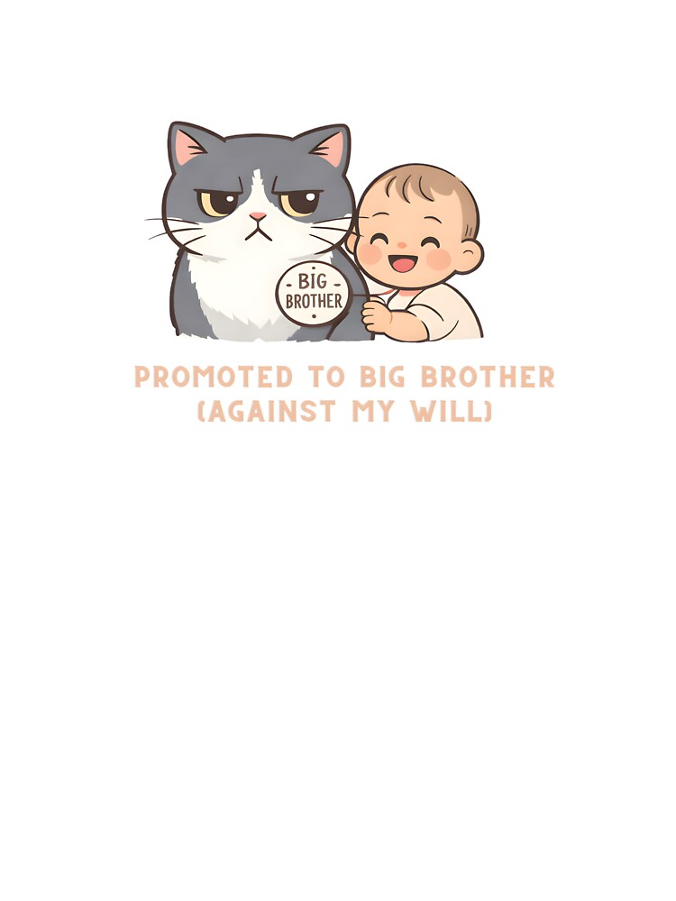 Promoted to Big Brother Cat Shirt, Funny Cat & Baby Tee, New Baby Announcement Gift, Pet Parent Humor, British Shorthair Design by Mojibebe