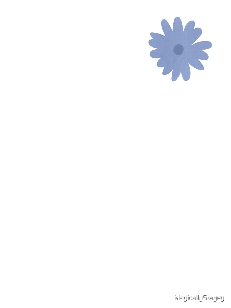 Minimalist Dusty Blue Flower Design by MagicallyStagey