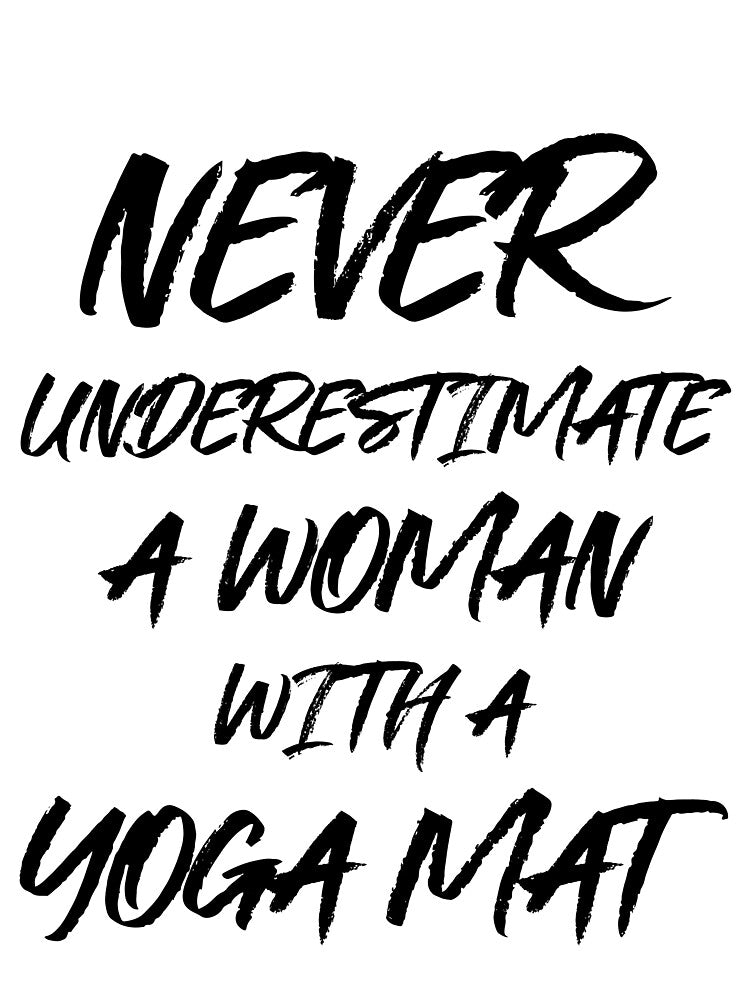 Funny Woman With Yoga Mat by RiseandShineTee
