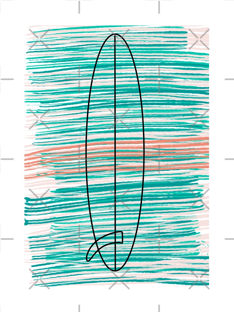 Surfing art surfboard minimal by Tropical Blood