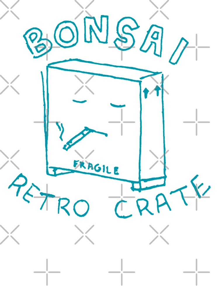 Bonsai Retro Crate Large Hollow Logo by rma-art