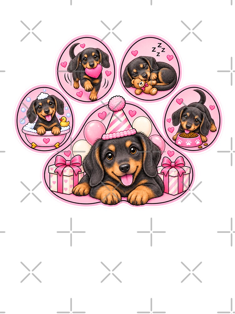 Dachshund Paw Print Celebration by TheAnimalZ00