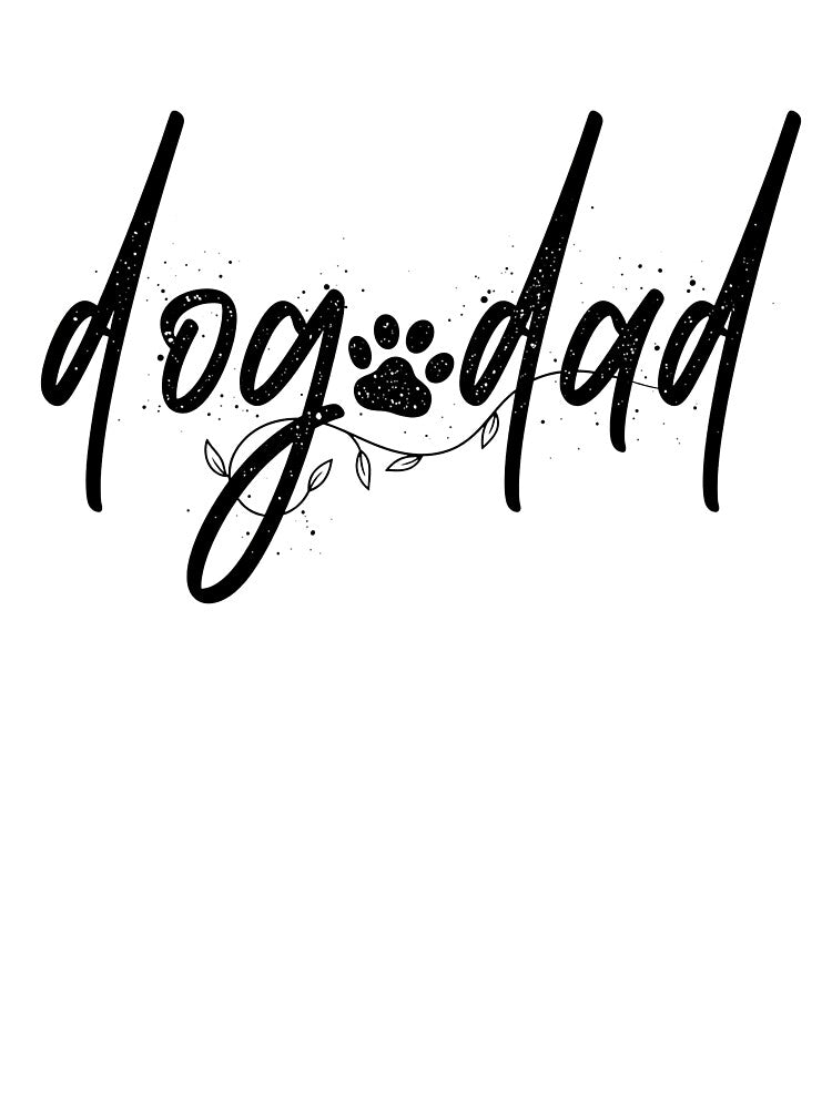 Minimalist Dog Dad Script with Paw Print by GiaoCalonas
