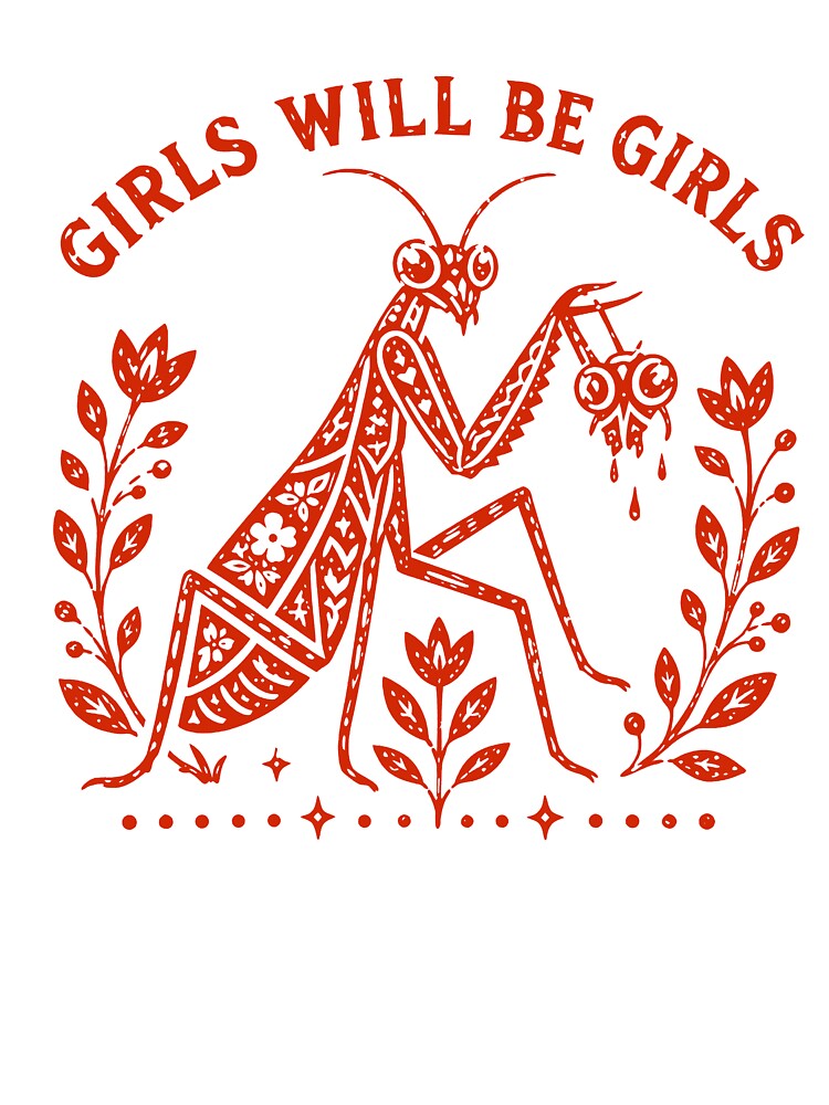 Girls Will Be Girls Mantis Feminism Vintage Art by AmerieAbi