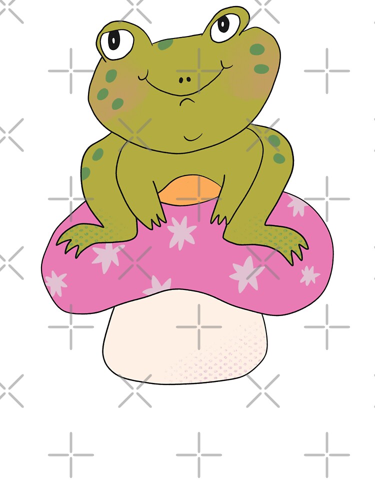 Hoppy the Frog on Toadstool (Purple) by yellowflowerhut