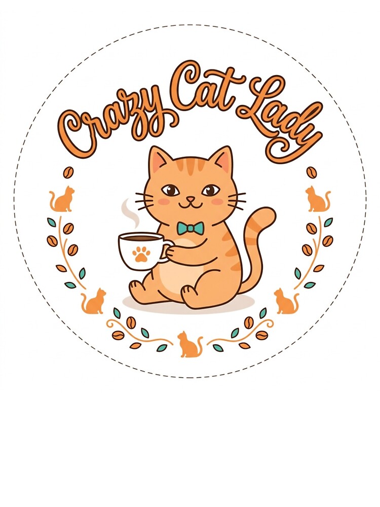 Crazy Cat Lady - Funny Orange Cat Gift by ThePetParentStore
